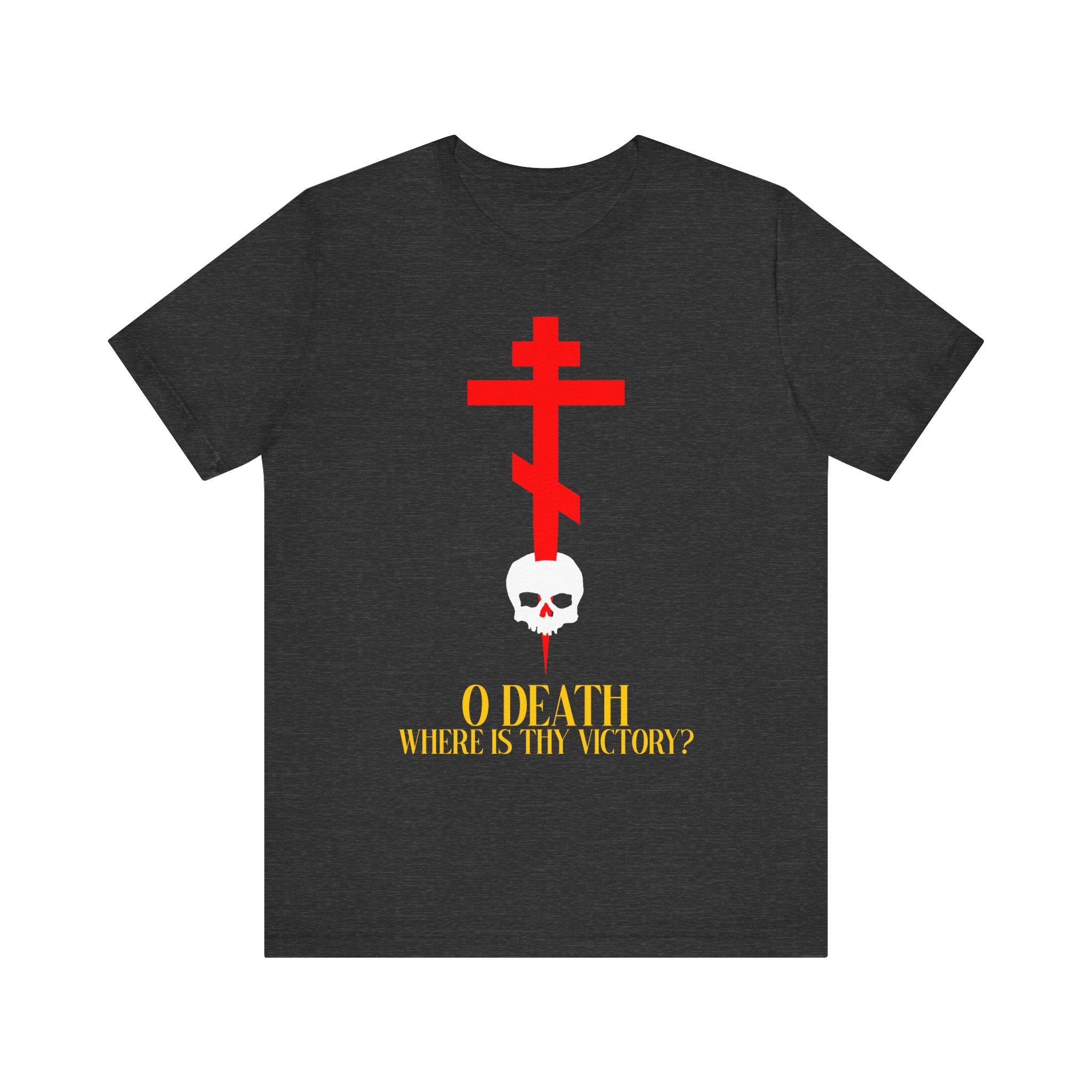 Death Where is Thy Victory Cross Skull Stabbing Lightweight Tee