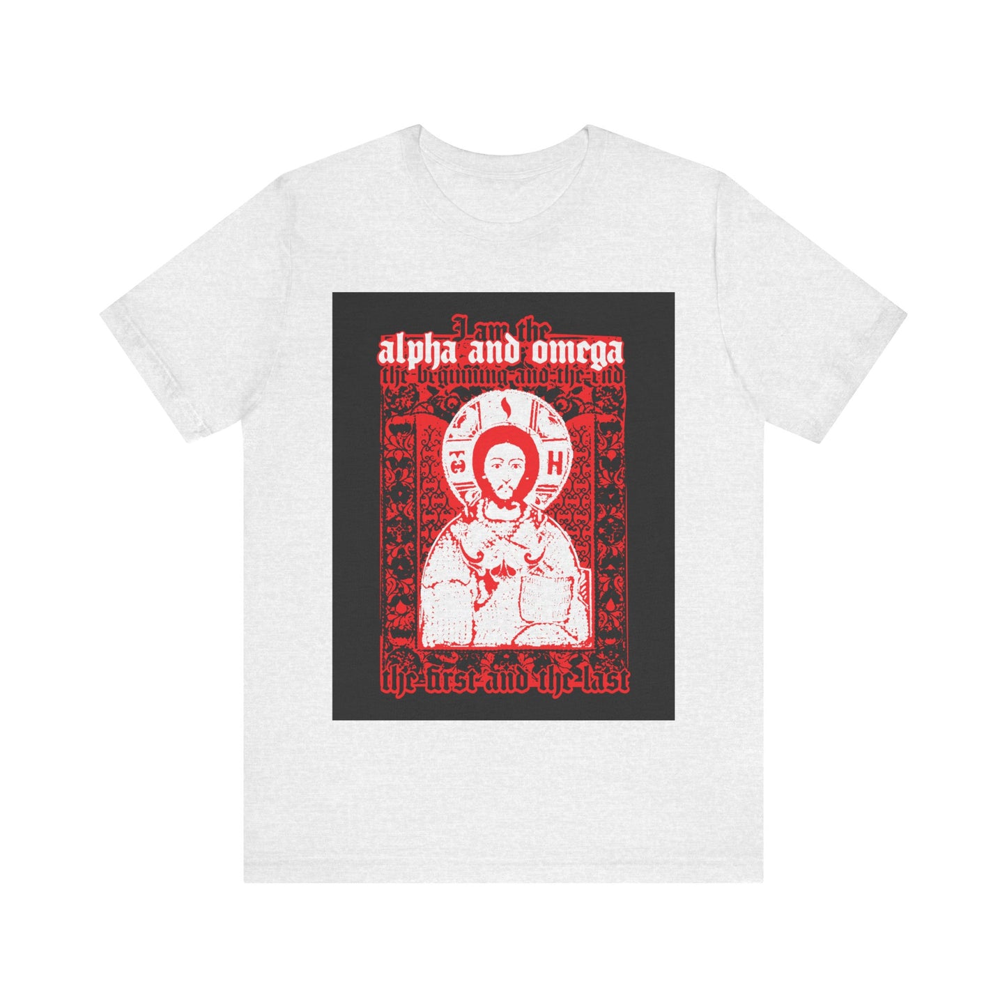 Christ Pantocrator IconoGraphik No. 2 (Alpha and Omega) | Orthodox Christian T-Shirt