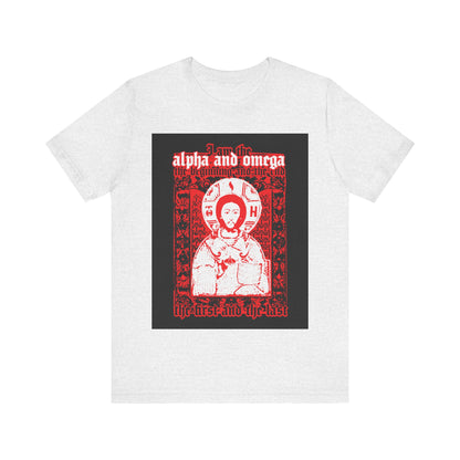 Christ Pantocrator IconoGraphik No. 2 (Alpha and Omega) | Orthodox Christian T-Shirt