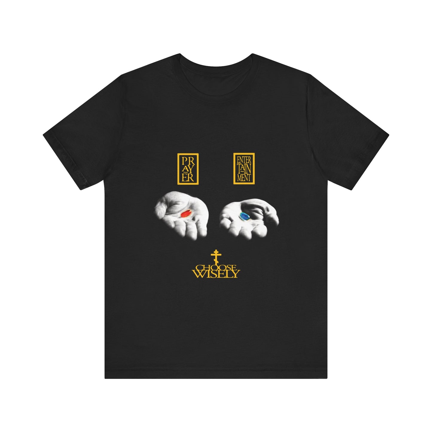 Red Pill, Blue Pill - Prayer Vs Entertainment - Choose Wisely | The Matrix | Orthodox Christian Lightweight Cotton T-Shirt
