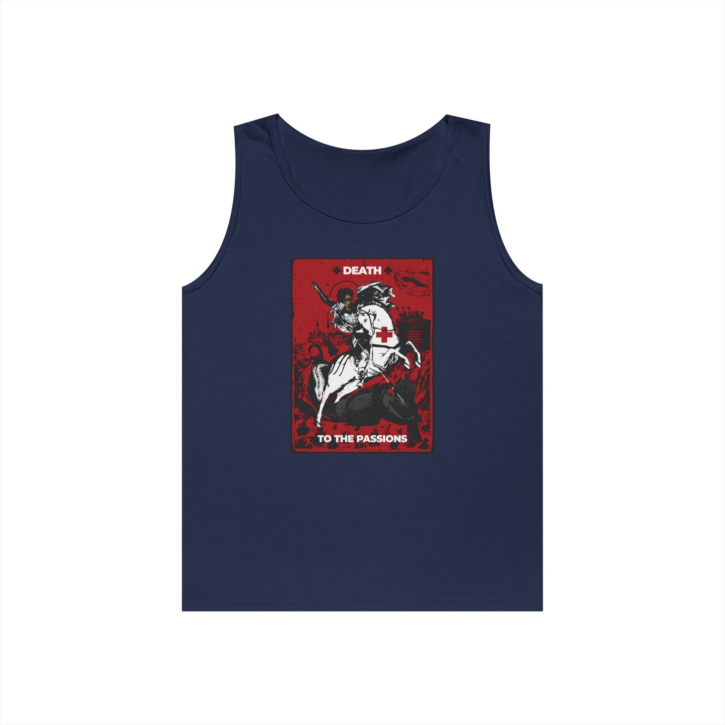 St George Slaying the Dragon | Death to the Passions | Unseen Warfare | Ascetic Orthodox Christianity | Heavyweight Cotton Unisex T-Shirt
