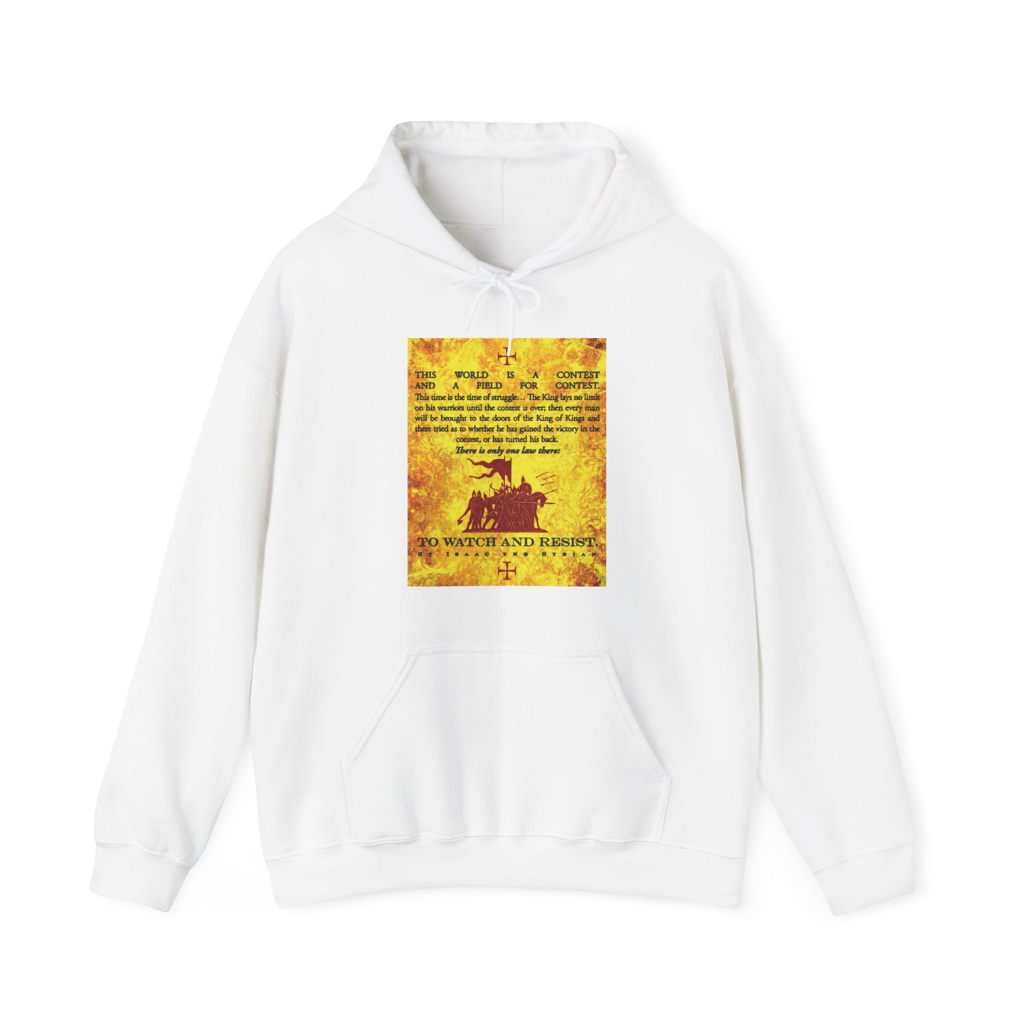 The World is a Contest No. 1 (St Isaac the Syrian) | Orthodox Christian Hoodie / Hooded Sweatshirt
