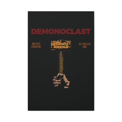 Demonoclast | St. Marina's Hammer | NIKA Fist | Christ Conquers | Demon Smasher | Unseen Warfare | Christian Martyrdom | Orthodox Canvas Art