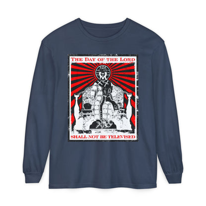 The Day of the Lord Shall Not Be Televised | Jesus Christ Enthroned Iconographic | Second Coming | Revelation | Orthodox Christian Long Sleeve Shirt