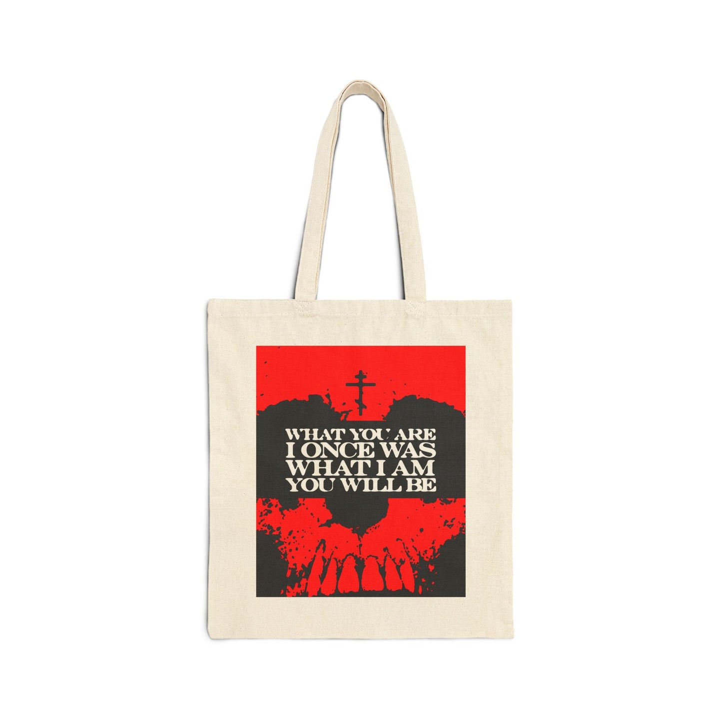 What You Are, I Once Was. What I Am, You Will Be | Memento Mori | Red Skull Remembrance of Death | Orthodox Christian Tote Bag