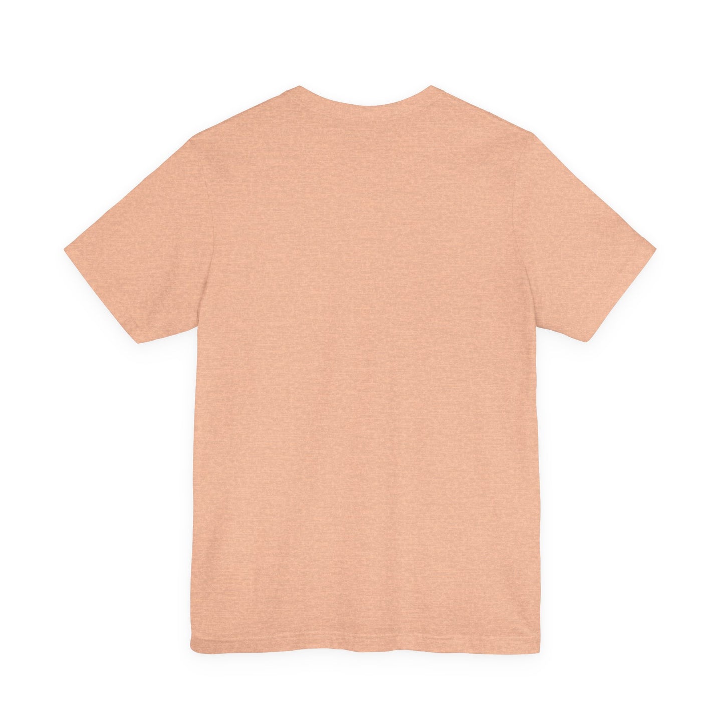 Those Who Mourn Over Their Sins | St George Slaying Dragon IconoGraphic | St John Climacus | Orthodox Christian Lightweight Cotton Unisex Tee shown from the back in plain light peach on a white background, inspired by St John Climacus’ meditations on mourning in accordance with God and the gentle sadness of soul.