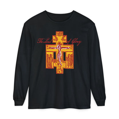 The Lord of Glory | Russian Golgotha Crucifix IconoGraphic | 1 Corinthians 2:8 | Orthodox Christian Long Sleeve Shirt