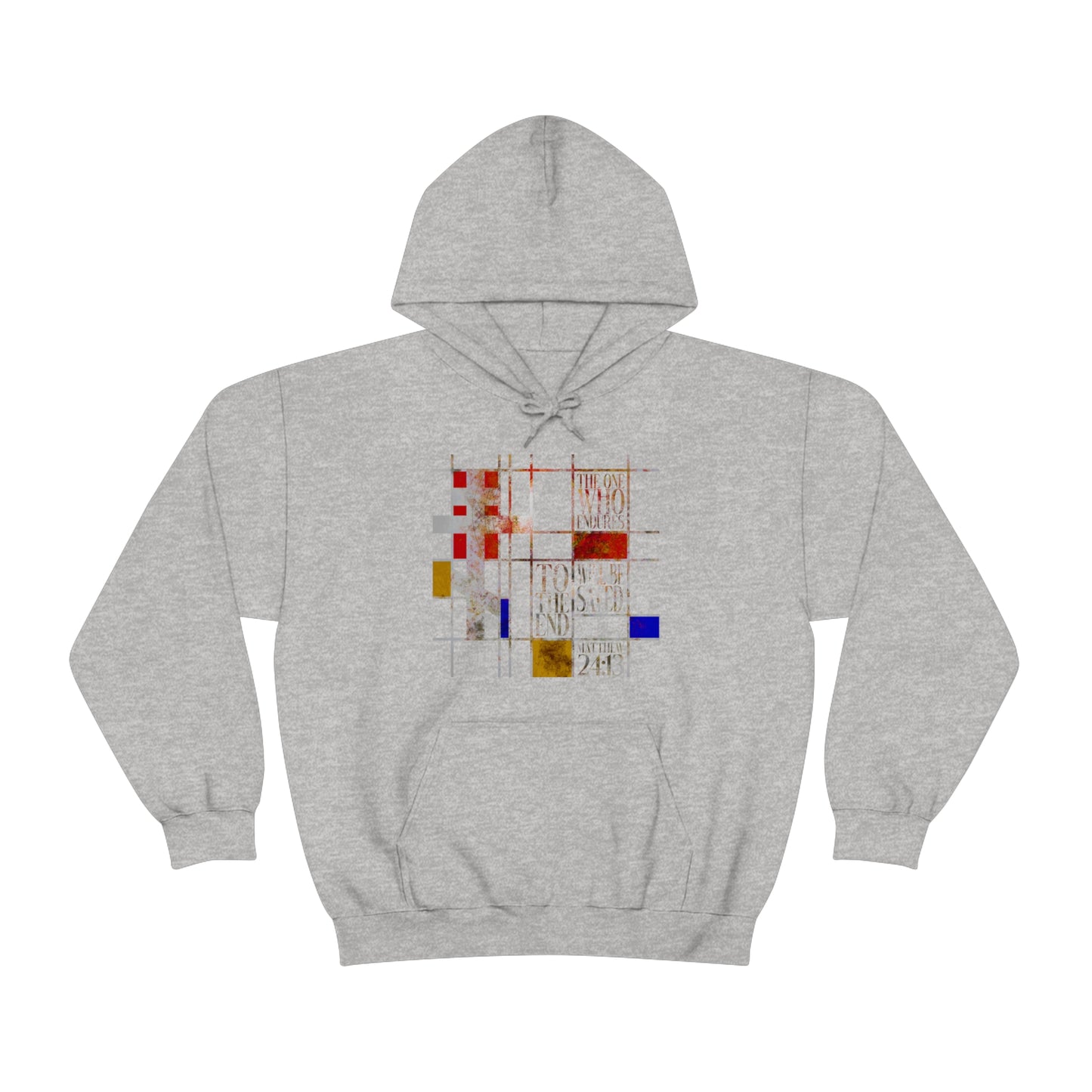 The One Who Endures - Mondrian Design No. 1 | Orthodox Christian Hoodie / Hooded Sweatshirt