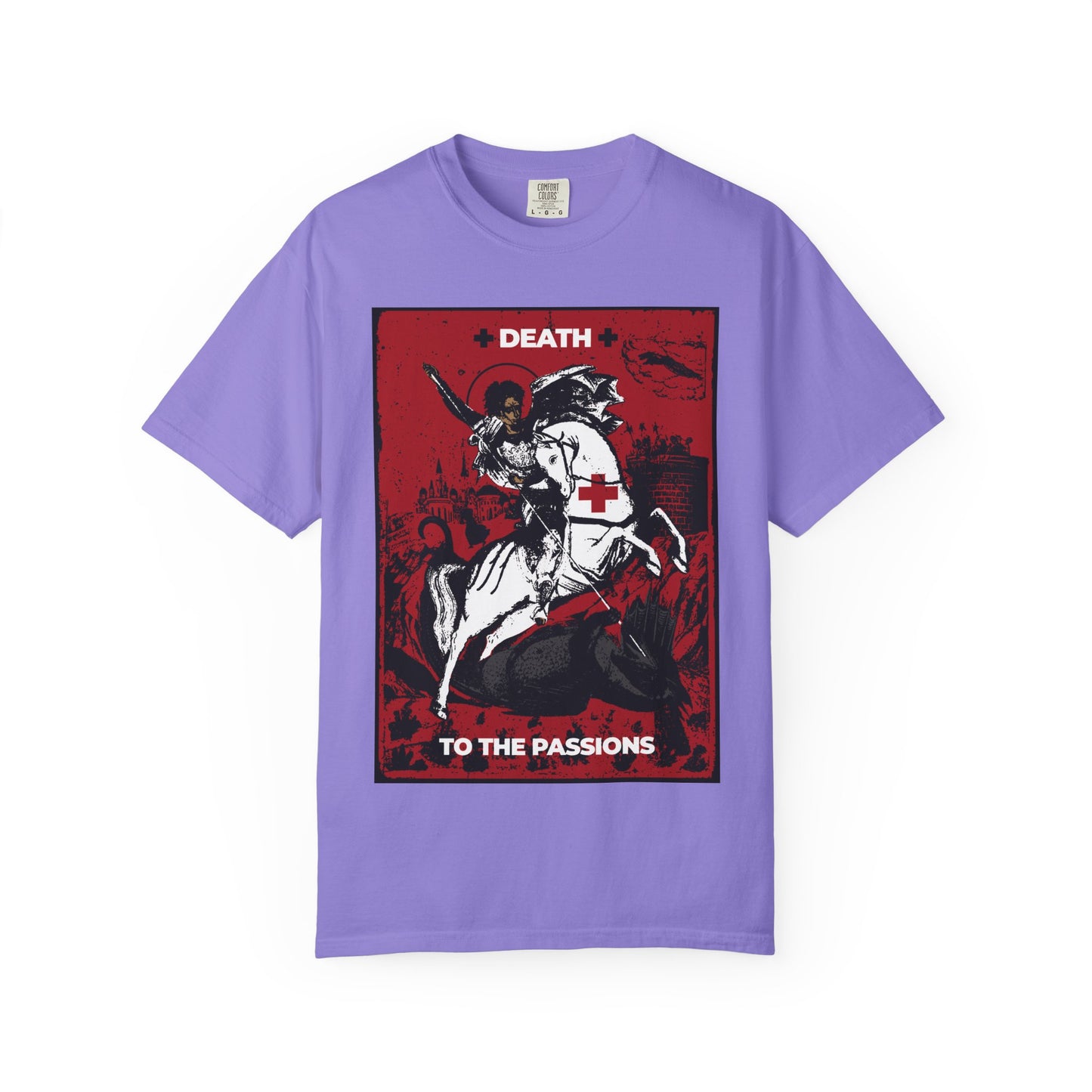 St George Slaying the Dragon | Death to the Passions | Unseen Warfare | Ascetic Orthodox Christianity | Heavyweight Cotton Unisex T-Shirt