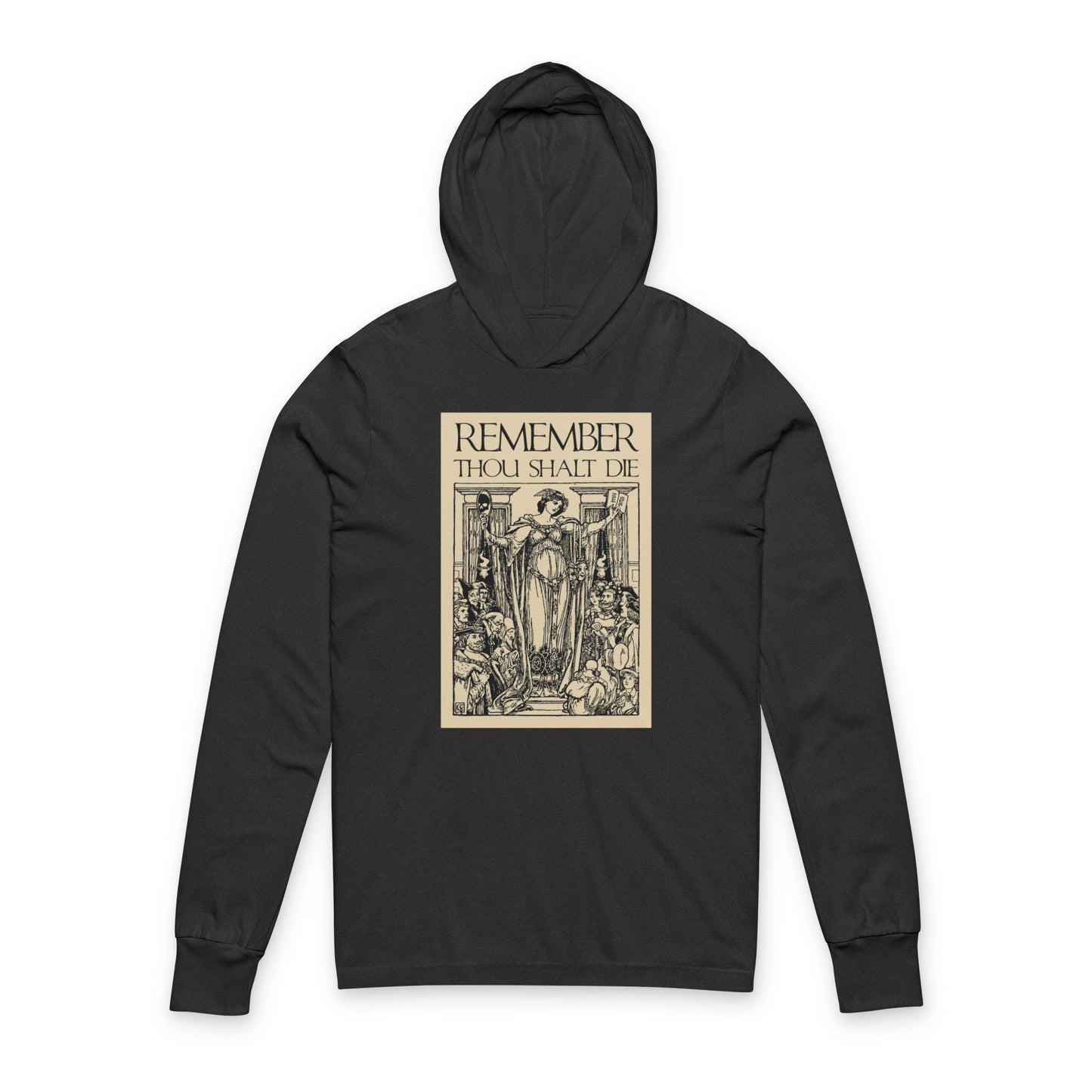 Remember You Will Die Shakespearean Design | Memento Mori | Classic Woodcut Illustration Aesthetic | Orthodox Christian Hooded Shirt