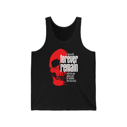 A man will forever remain... | You cannot serve two masters | Red Skull Horror Movie Poster Aesthetic | Orthodox Christian Tank Top