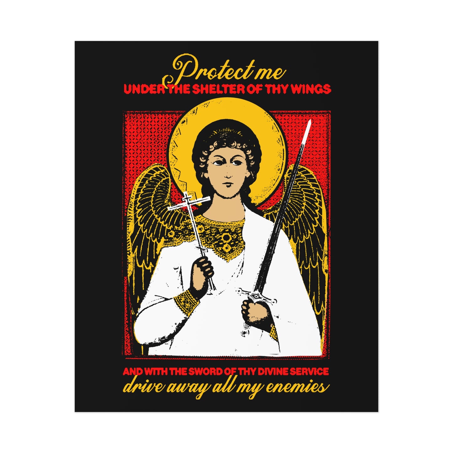 Holy Guardian Angel IconoGraphic No. 1 | Orthodox Christian Art Poster