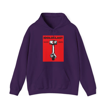 Idoloclast Idol-Smasher | Jesus NIKA Fist w/ Sledgehammer on Red Background | Smash Your Passions | Orthodox Christian Hoodie / Hooded Sweatshirt
