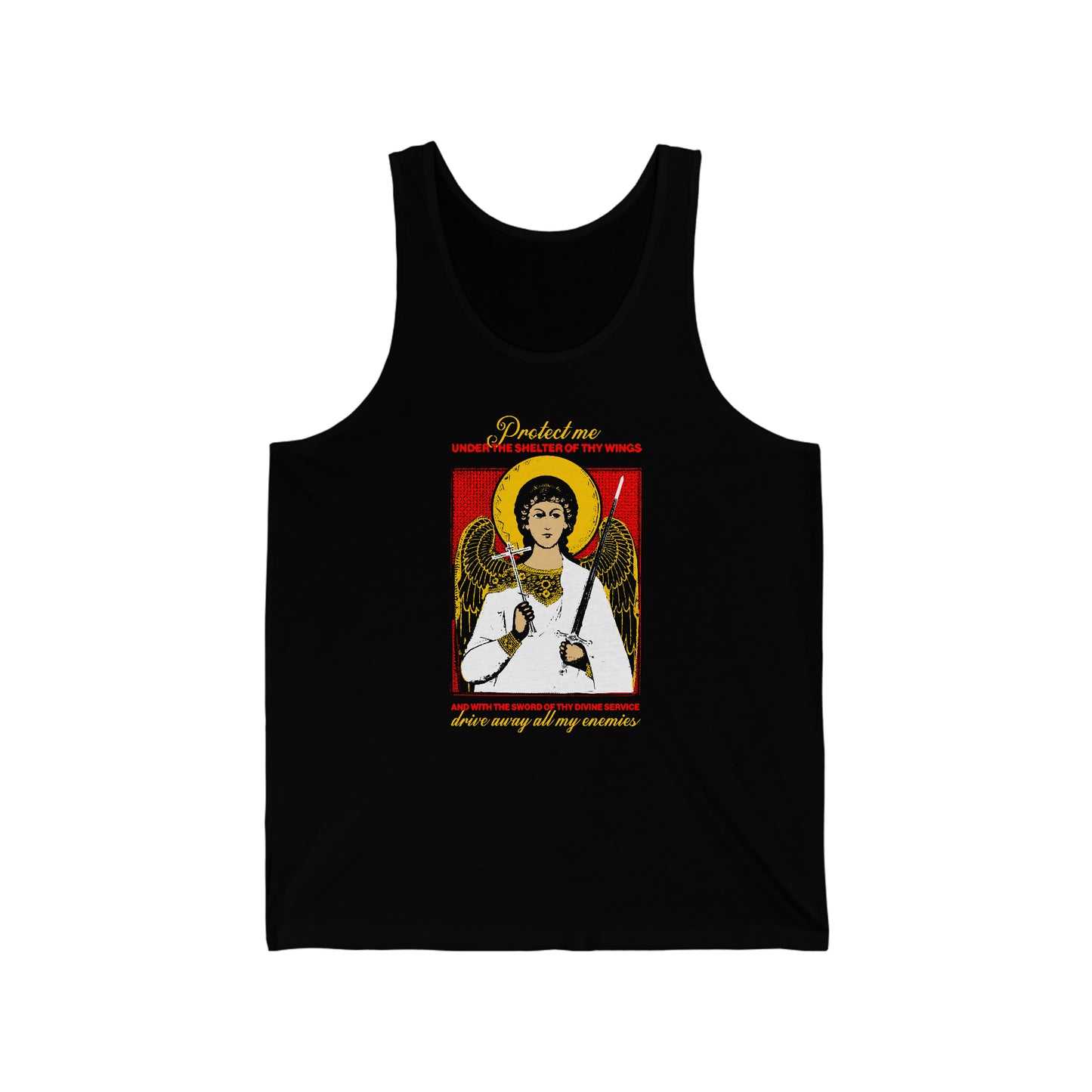 Holy Guardian Angel IconoGraphic No. 1 | Orthodox Christian Jersey Tank Top / Sleeveless Shirt