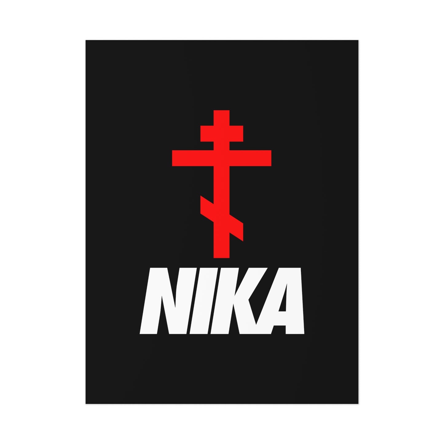 NIKA Red Cross | Orthodox Christian Art Poster