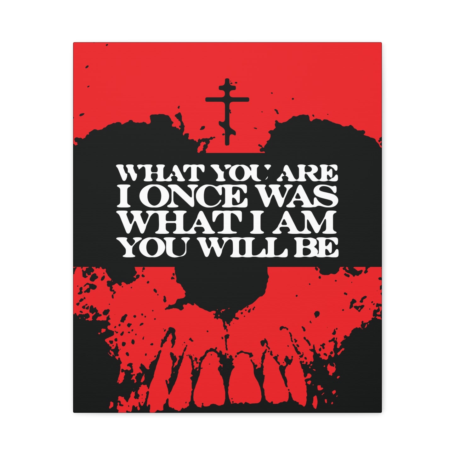 What You Are, I Once Was. What I Am, You Will Be | Memento Mori | Red Skull Remembrance of Death | Orthodox Christian Canvas Art