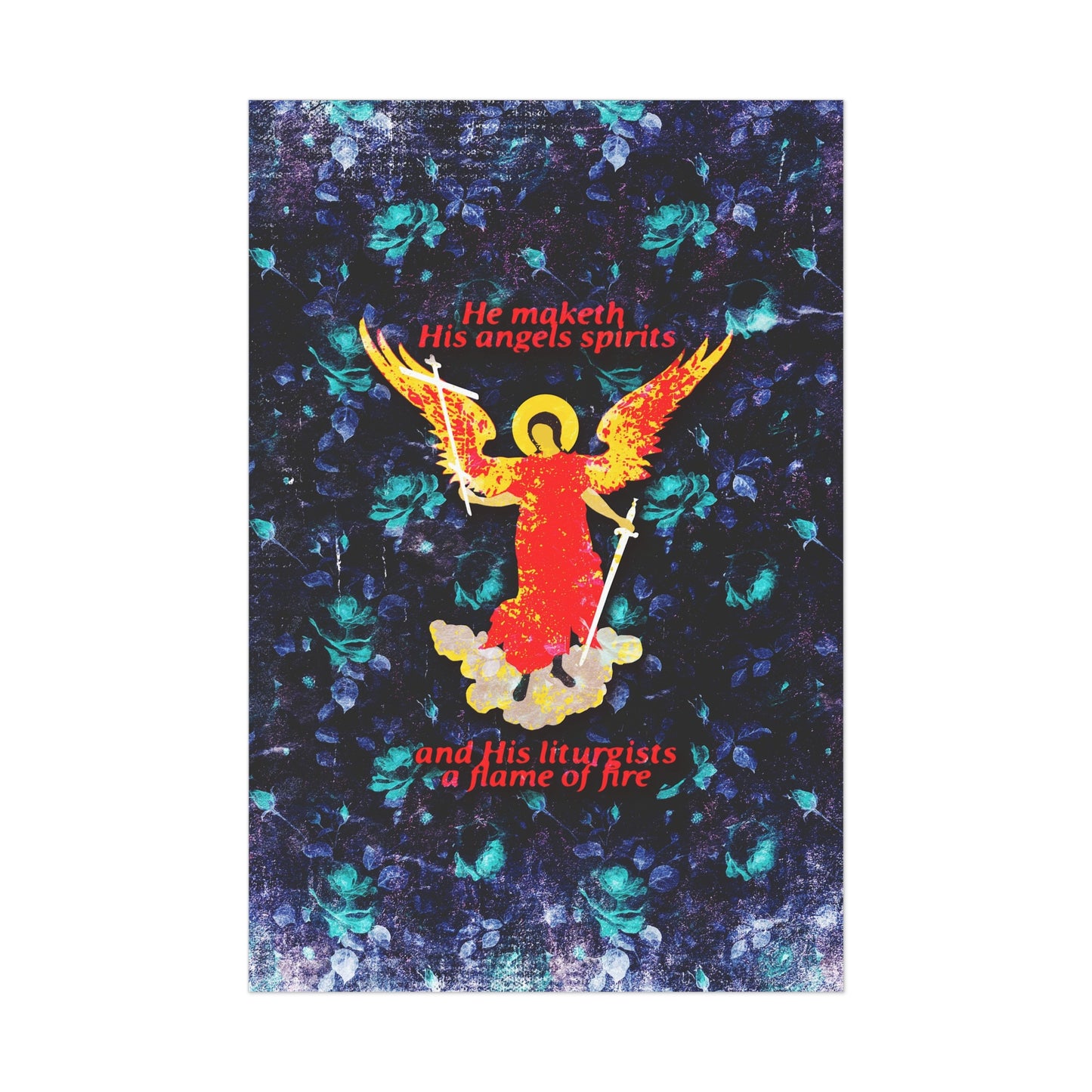 He Maketh His Angels Spirits (Psalm 103 LXX) No. 1 | Orthodox Christian Art Poster