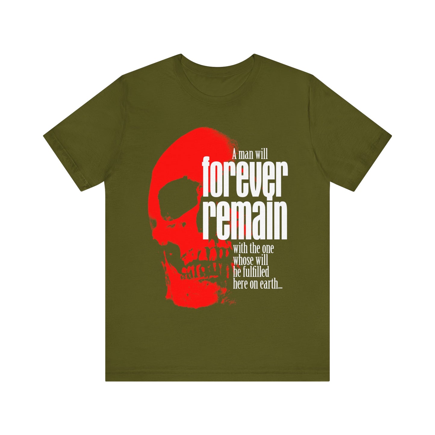 A Man Will Forever Remain with the One Whose Will He Fulfilled | Cannot Serve Two Masters | Red Skull | Orthodox Christian Cotton T-Shirt