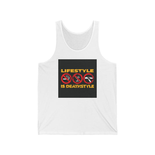 Lifestyle is Deathstyle No. 2 | Orthodox Christian Jersey Tank Top / Sleeveless Shirt