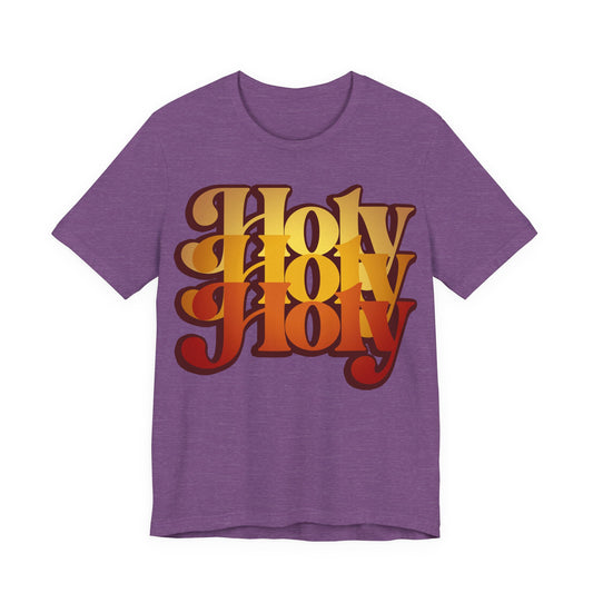Holy Holy Holy Trisagion Liturgical Prayer 70s Style Orthodox T-Shirt | Orthodox Christian Cotton Unisex T-Shirt