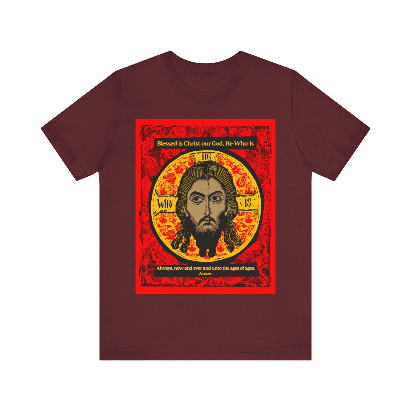 Icon Made-Without-hands (Mandylion/Image of Edessa) IconoGraphic No. 1 | Orthodox Christian T-Shirt