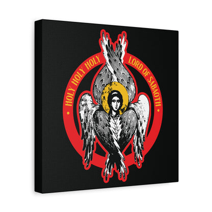 Featuring a six-winged seraphim with red rings and "Holy Holy Holy Lord of Sabaoth," this Orthodox Seraphim Angel Iconographic wall art is inspired by Isaiah 6 and the unseen realm.