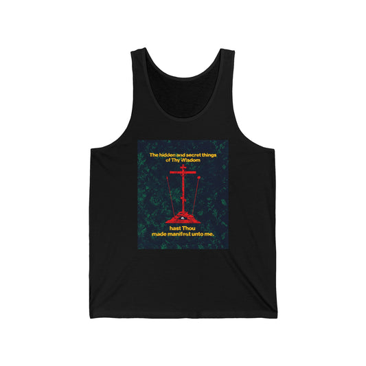 The Hidden and Secret Things of Thy Wisdom (Golgotha Cross) No. 1 | Orthodox Christian Jersey Tank Top / Sleeveless Shirt