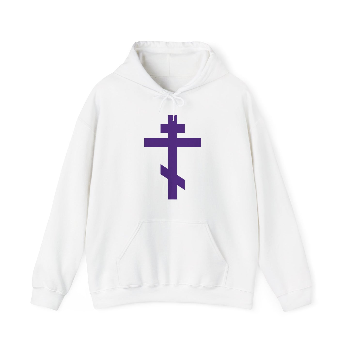 Purple Orthodox Tribar Cross | Preserve Thy People By Thy Cross, O Lord | Christ is King | Christian Streetwear Hoodie