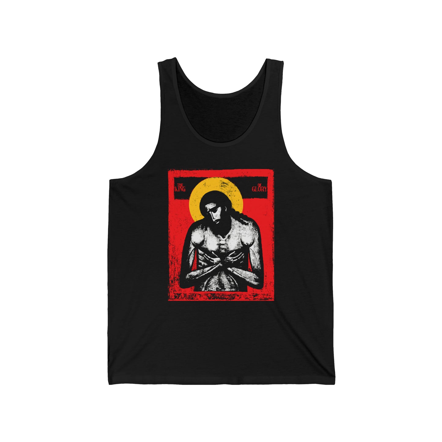 The King of Glory IconoGraphic No. 1 | Orthodox Christian Jersey Tank Top / Sleeveless Shirt