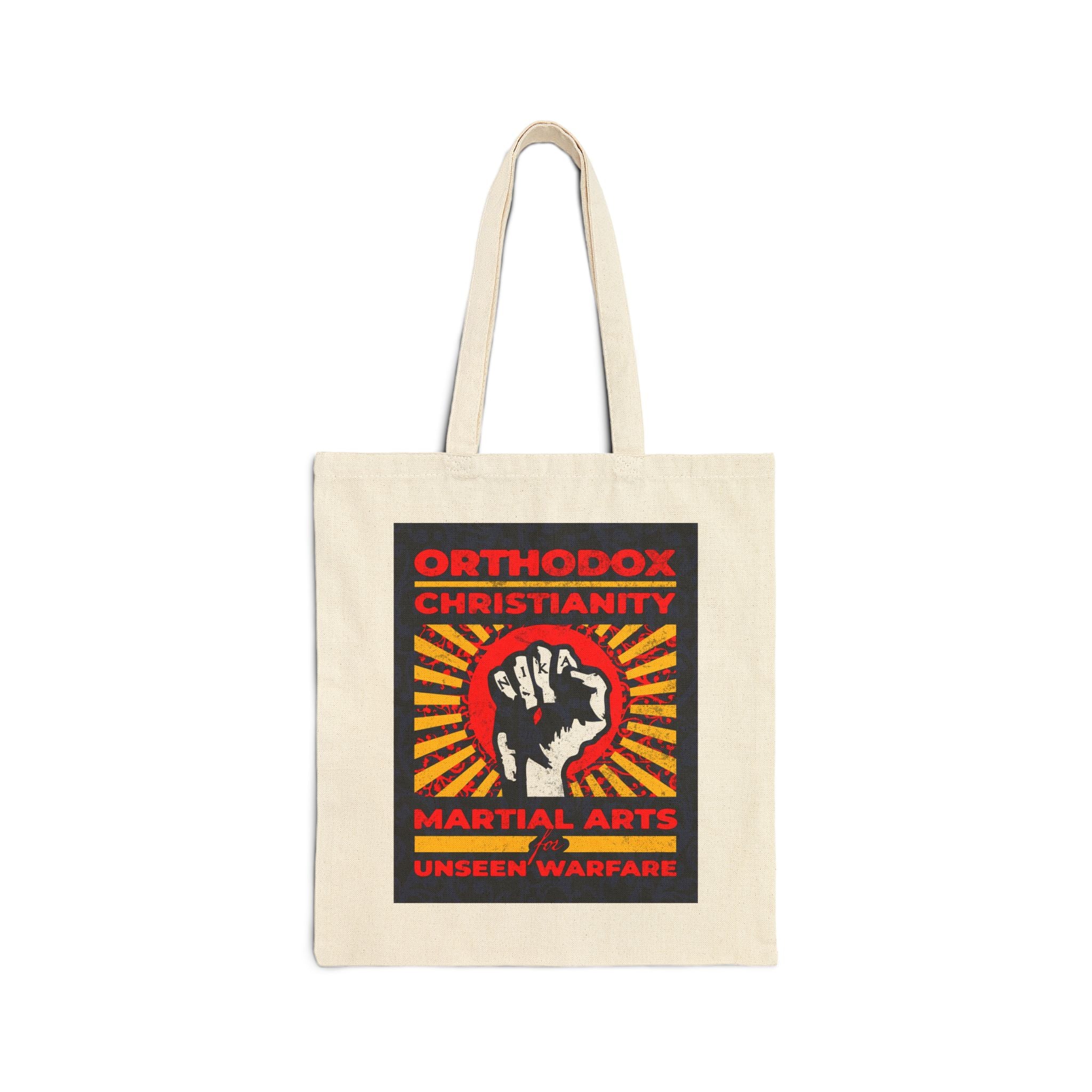 5 women martyred orthodox forgiveness sunday tackle bags Orthodox Christianity Martial Arts Unseen Warfare Jesus Fist Tote Bag