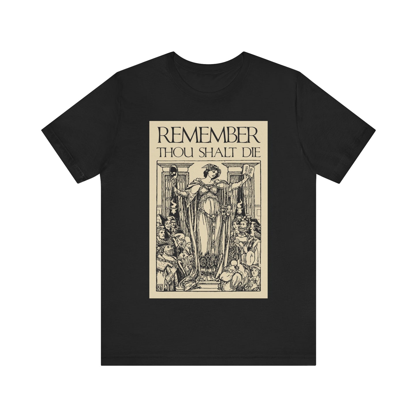 Remember You Will Die Shakespearean Design | Memento Mori | Classic Woodcut Illustration Aesthetic | Orthodox Christian T-Shirt