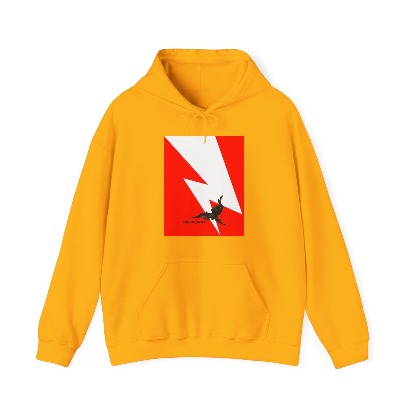 Shall Not Prevail | Satan Fell from Heaven Like Lightning (Luke 10:18) | Minimalist Design | Orthodox Christian Hoodie