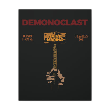 Demonoclast | St. Marina's Hammer | NIKA Fist | Christ Conquers | Demon Smasher | Unseen Warfare | Christian Martyrdom | Orthodox Canvas Art