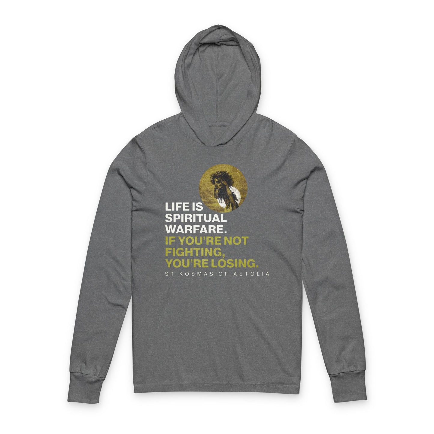 Life is Spiritual Warfare | St Kosmas of Aetolia | Gustave Dore | David & Goliath | Unseen Warfare | Orthodox Hooded Shirt