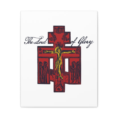 The Lord of Glory | Russian Golgotha Crucifix IconoGraphic (White BG) | 1 Corinthians 2:8 | Orthodox Christian Canvas Art
