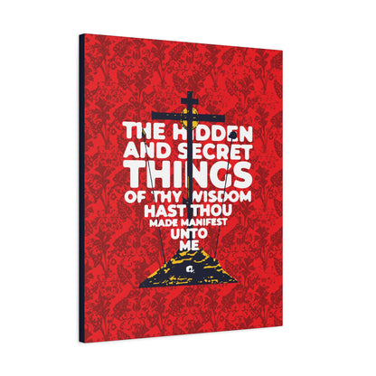 The Hidden and Secret Things of Thy Wisdom (Psalm 50/51) | Golgotha Cross | Skull of Adam | Orthodox Christian Canvas Art