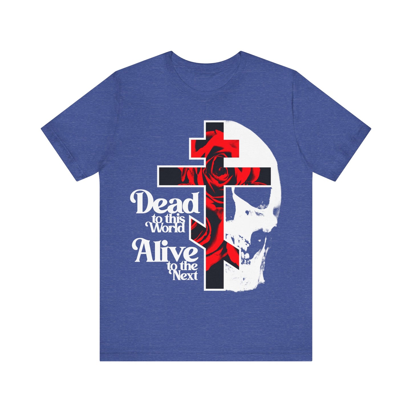 Dead to this World Alive to the Next | Goth Aesthetic Flower Cross & Skull | Bestselling Orthodox Christian T-Shirt