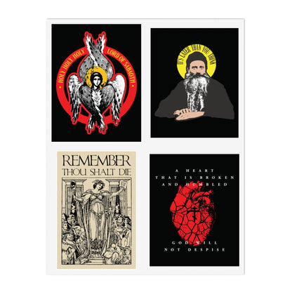 Bestseller Orthodox Sticker Mix No. 4: Death, Seraphim Wings, Broken Heart, It’s Later Than You Think.