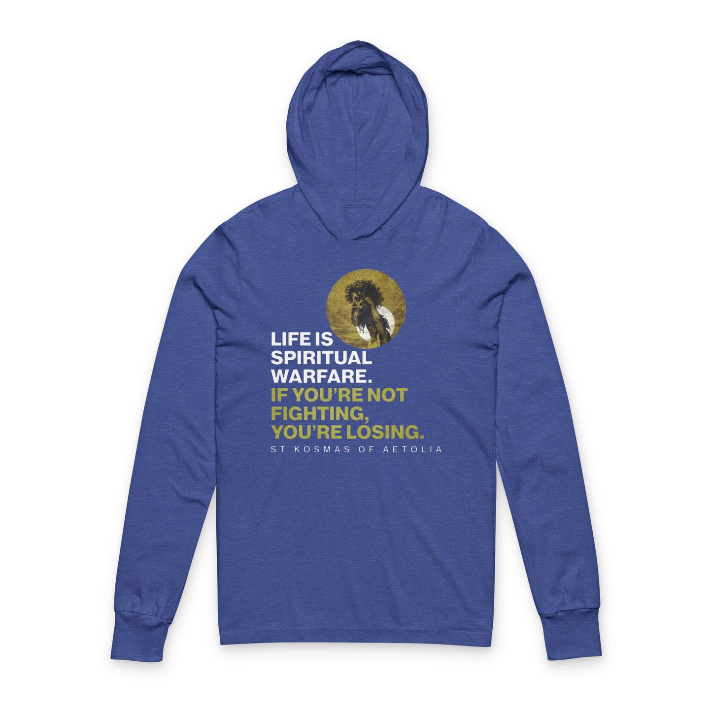 Life is Spiritual Warfare | St Kosmas of Aetolia | Gustave Dore | David & Goliath | Unseen Warfare | Orthodox Hooded Shirt