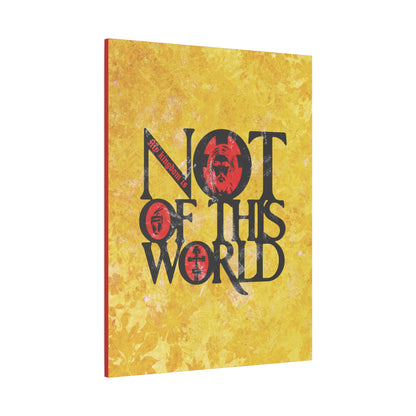 My Kingdom is Not of This World (John 18:36) | Bold Red, Yellow & Black Textured Design with Icon Motifs | Orthodox Christian Canvas Art