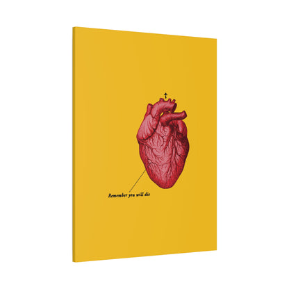 Remember You Will Die Retro Medical Textbook Heart Design | Orthodox Christian Canvas Art