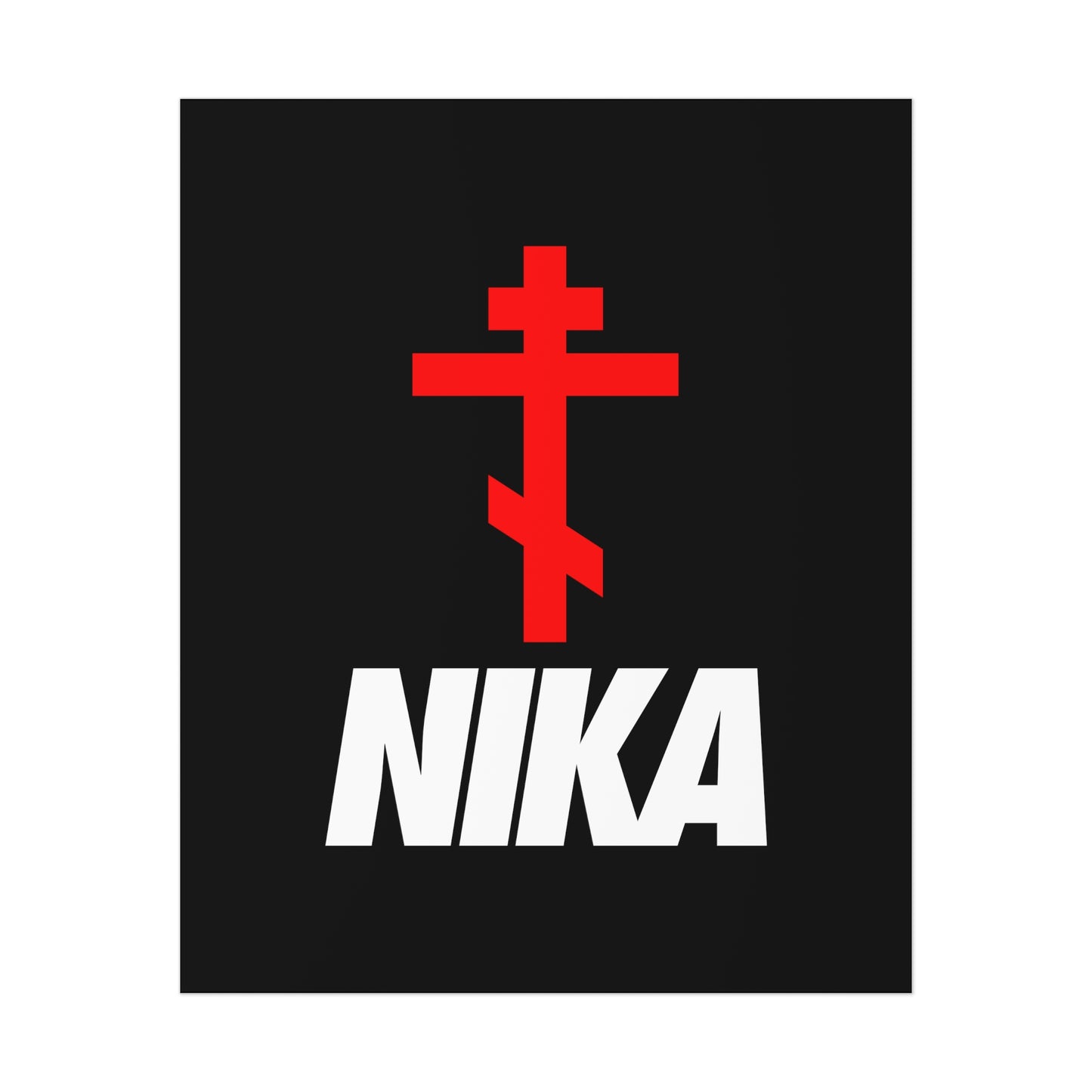 NIKA Red Cross | Orthodox Christian Art Poster