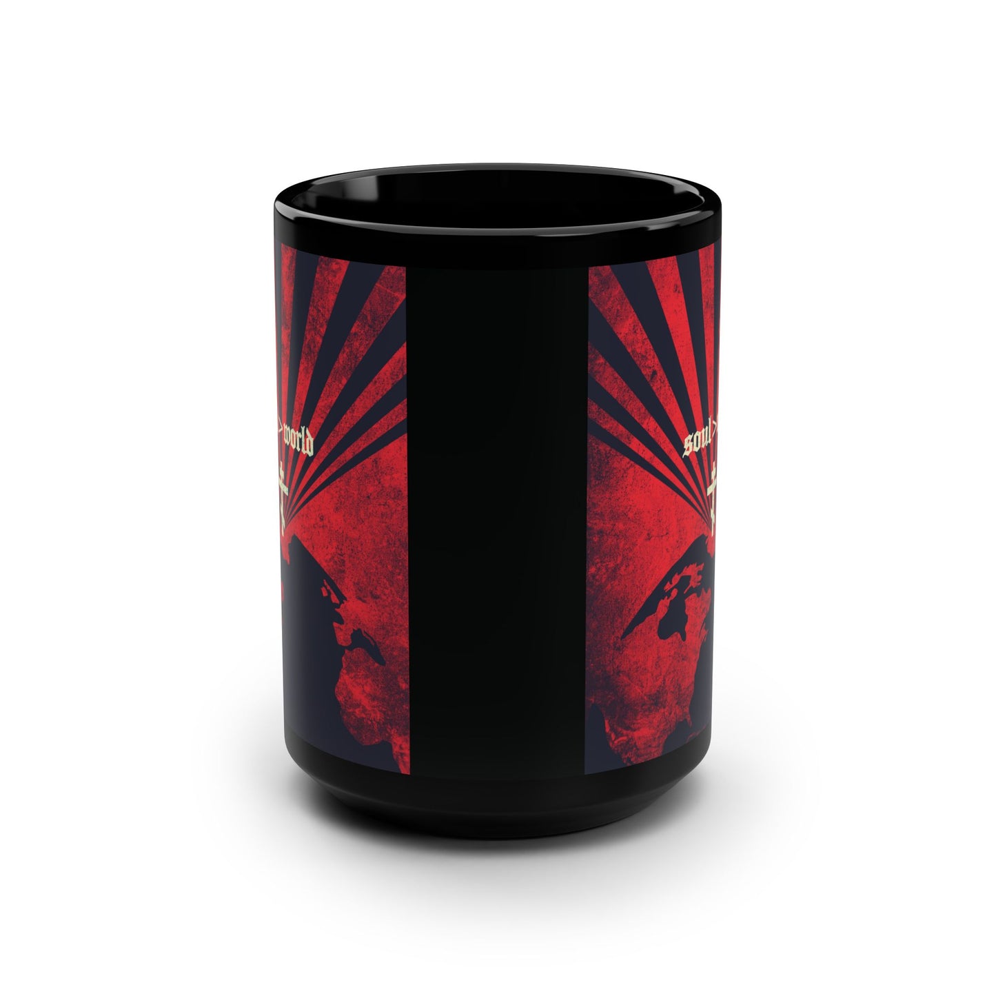 What Shall it Profit a Man | Matthew 16:26 | Soul Is Greater Than World | Red Earth White Cross | Orthodox Christian Black Mug