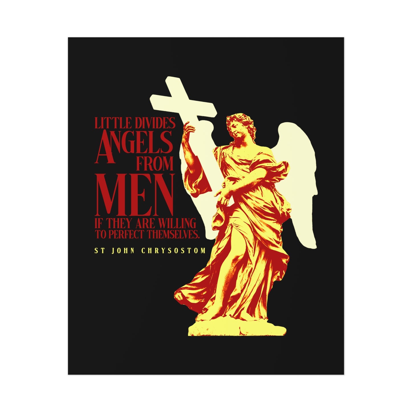 Little Divides Angels from Men No. 1 | Orthodox Christian Art Poster