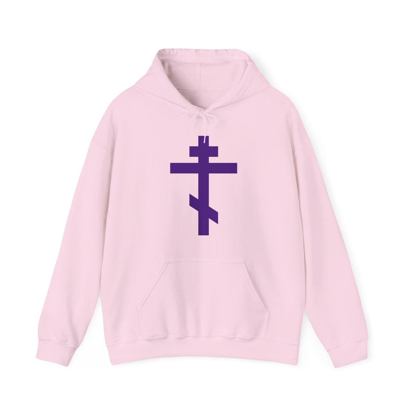 Purple Orthodox Tribar Cross | Preserve Thy People By Thy Cross, O Lord | Christ is King | Christian Streetwear Hoodie