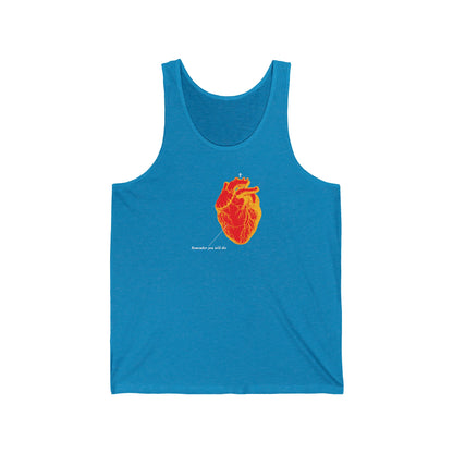 Remember You Will Die Heart Design No. 2 | Orthodox Christian Jersey Tank Top / Sleeveless Shirt