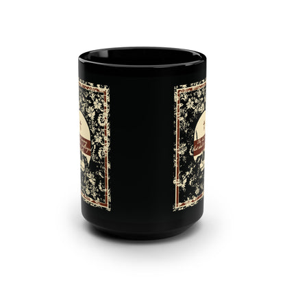 The Last Enemy That Shall Be Destroyed is Death (1 Cor 15:26) | Earthtone Skull and Floral Design | Resurrection | Orthodox Christian 15oz Black Mug