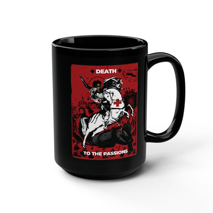 St George Slaying the Dragon | Death to the Passions | Unseen Warfare | Ascetic Orthodox Christianity | Orthodox Christian Black Mug