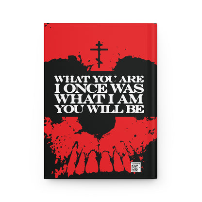 What You Are, I Once Was. What I Am, You Will Be | Memento Mori | Red Skull Remembrance of Death | Orthodox Christian Hardcover Journal