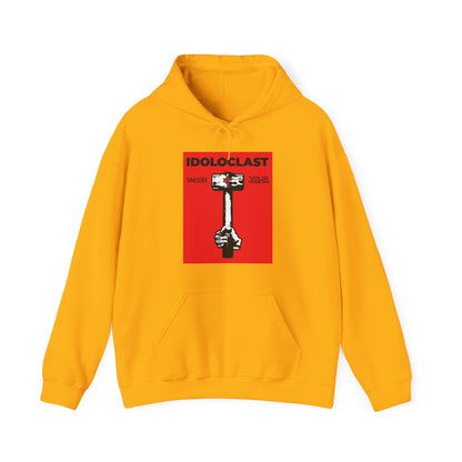 Idoloclast Idol-Smasher | Jesus NIKA Fist w/ Sledgehammer on Red Background | Smash Your Passions | Orthodox Christian Hoodie / Hooded Sweatshirt